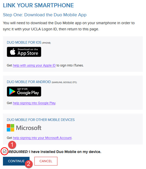 link your smartphone page screenshot